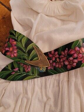 Wide Floral Statement Belt